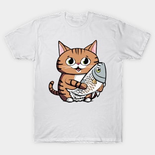 Kitty with a Fish T-Shirt